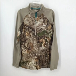 Cabela’s Women’s Zonz Woodlands Camoflauge 1/4 Zip Jacket